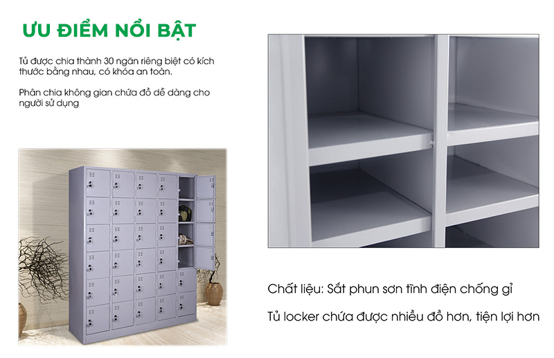 Tủ Locker 30 cánh TU-K30